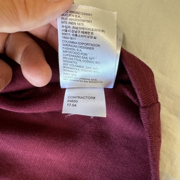 Calvin Klein Men's Burgundy Shawl Collar‎ Long Sleeve Sweatshirt Size Large - Picture 10 of 16